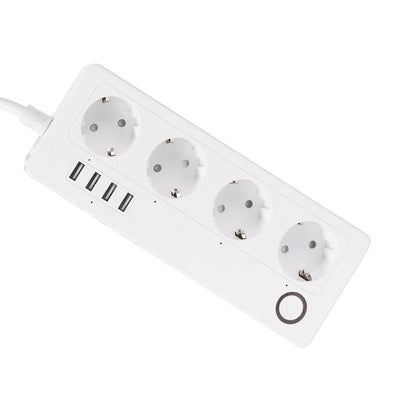 SIXWGH Tuya Smart Extension Cord Socket WiFi EU Plug Outlet Power Monitoring Timming 4 USB Charging Ports Google Home Alexa