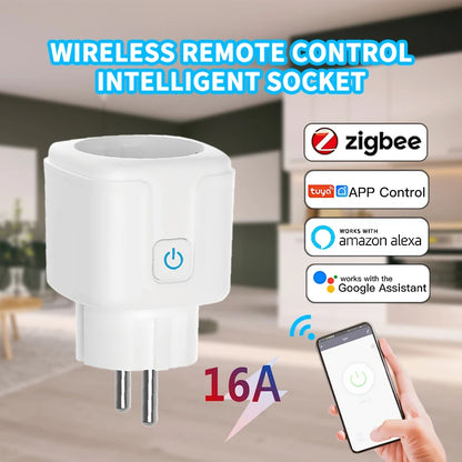 Xiaomi WiFi Smart Plug 16A EU Smart Socket With Power Monitoring Timing Function Smart Life APP Voice Control Via Alexa Google