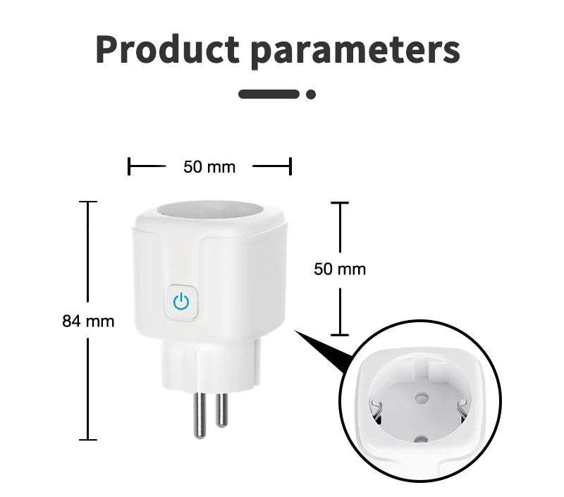 Xiaomi WiFi Smart Plug 16A EU Smart Socket With Power Monitoring Timing Function Smart Life APP Voice Control Via Alexa Google