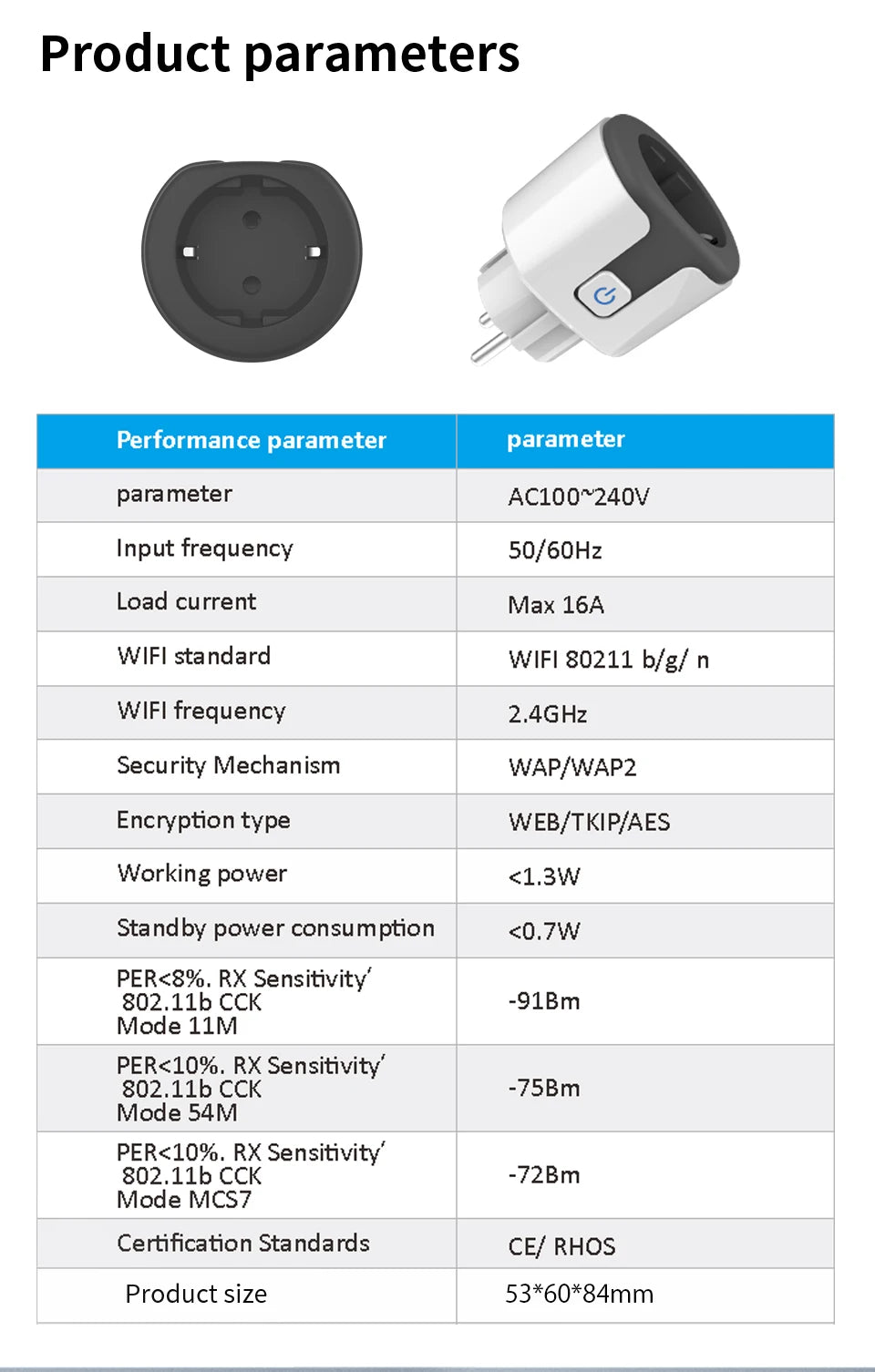 WiFi Homekit Socket Smart EU Plug 16A Power Monitor Timer Function For Apple Product Support Google Home SmartThings Siri Alexa