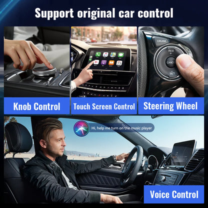 New 3in1 Android 14 Wireless CarPlay Smart Box Android Auto For Youtube Netflix WIFI Adapter Plug and Play For Toyota Mazda Ford