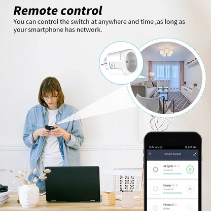 WiFi Homekit Socket Smart EU Plug 16A Power Monitor Timer Function For Apple Product Support Google Home SmartThings Siri Alexa