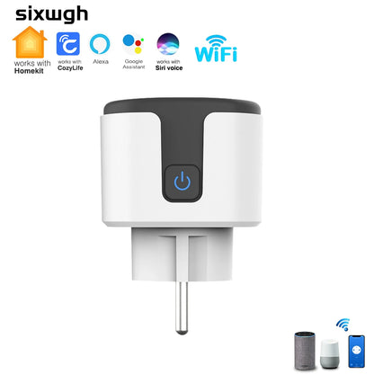 WiFi Homekit Socket Smart EU Plug 16A Power Monitor Timer Function For Apple Product Support Google Home SmartThings Siri Alexa