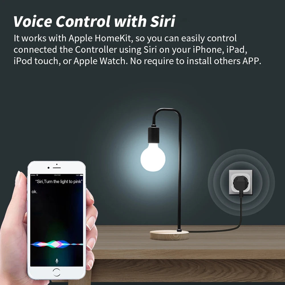 WiFi Homekit Socket Smart EU Plug 16A Power Monitor Timer Function For Apple Product Support Google Home SmartThings Siri Alexa