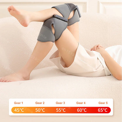 Electric Knee Massager Heating Knee Pad Infrared Heat Vibration Knee Pain Relief Thermal Shoulder Elbow Brace Blood Circulation