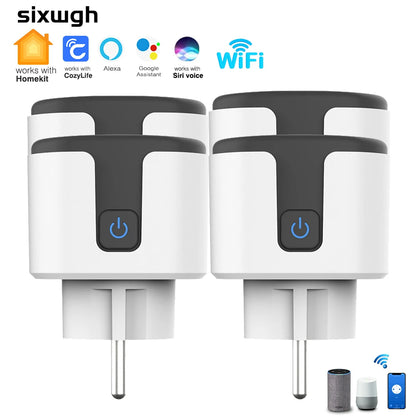 WiFi Homekit Socket Smart EU Plug 16A Power Monitor Timer Function For Apple Product Support Google Home SmartThings Siri Alexa