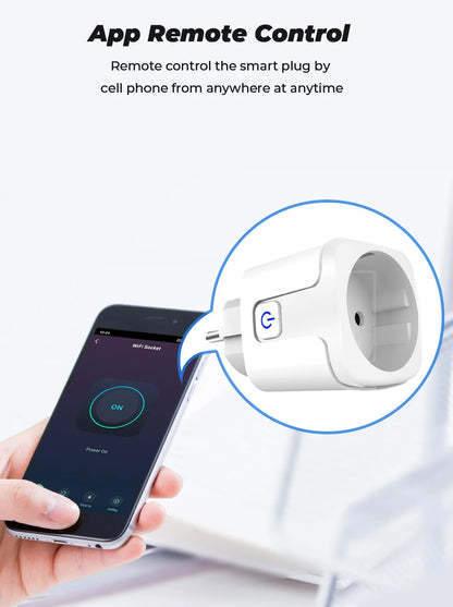 Xiaomi WiFi Smart Plug 16A EU Smart Socket With Power Monitoring Timing Function Smart Life APP Voice Control Via Alexa Google