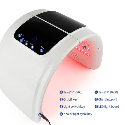 Professional 7 Colors PDT LED Mask Facial Red Light Therapy Skin Rejuvenation Device Face Lift Anti Wrinkle Beauty Machine