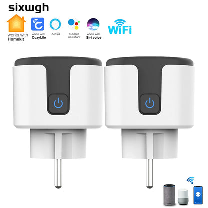 WiFi Homekit Socket Smart EU Plug 16A Power Monitor Timer Function For Apple Product Support Google Home SmartThings Siri Alexa